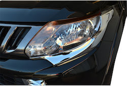 GroupAK Μάσκες Φαναριών Μπροστινές για Mitsubishi L200 Εμπρόσθιες Γρίλιες Φαναριών για Mitsubishi L200 Triton 2015+