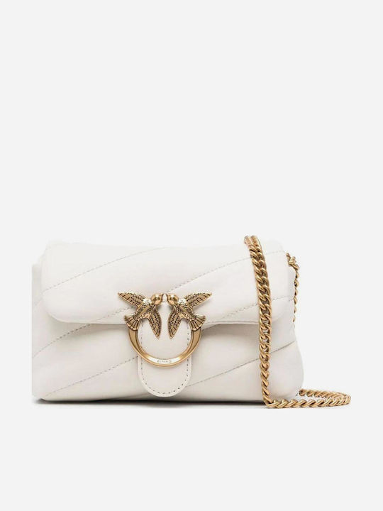 Pinko Love Baby Leather Women's Bag Tote White