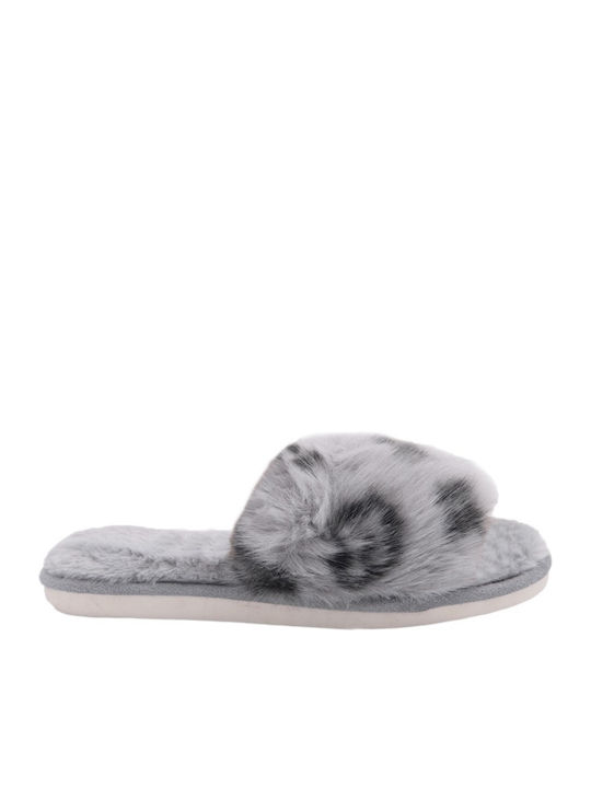 Jomix YL-69 Women's Slipper with Fur In Gray Colour
