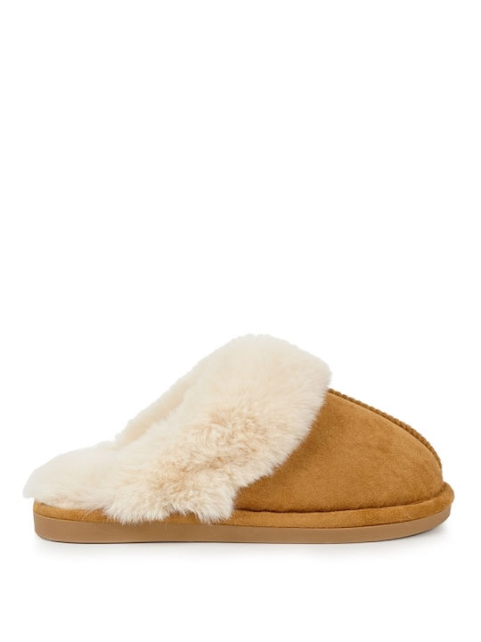 Piazza Shoes 18101035 Women's Slipper with Fur In Brown Colour