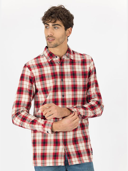 Tiffosi Men's Shirt Red Plaid