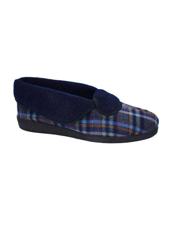 Soulis Shoes 102-23 Closed-Back Women's Slippers In Navy Blue Colour