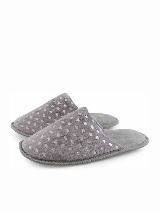 Love4shoes Winter Damen Hausschuhe in Gray Farbe