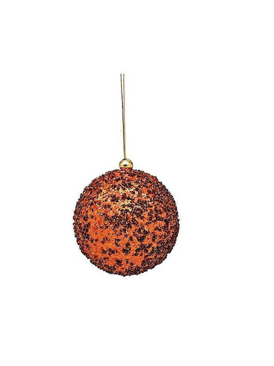 Ornament suspendat Glob Plastic Portocaliu 8buc Set 2buc