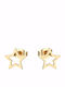 Gold Plated Steel Studs Kids Earrings Geometric Stars