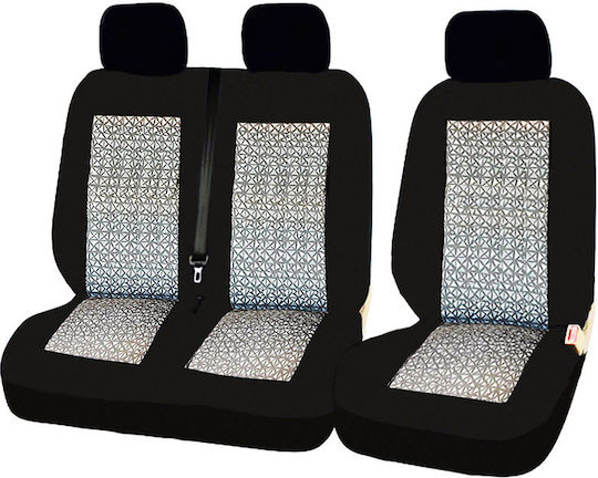 Carner Car Cover Set 7pcs Black / Gray