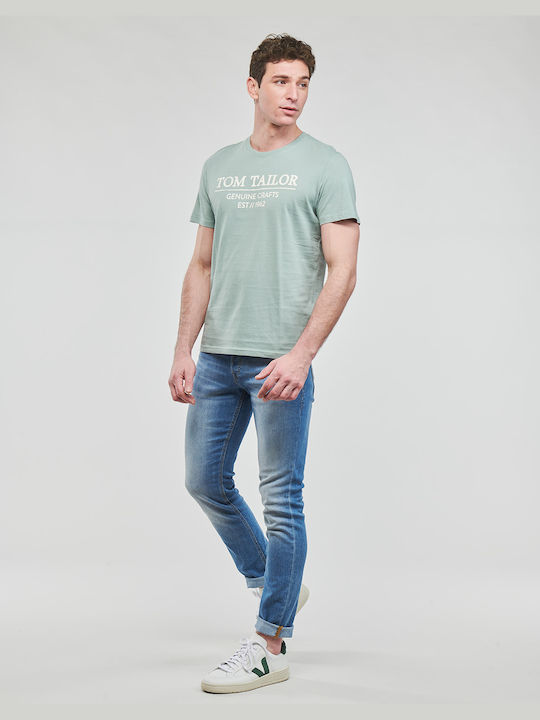 Tom Tailor Herren T-Shirt Kurzarm Grün