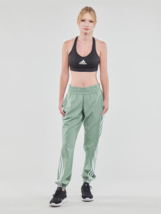 Adidas Performance Train Icons Παντελόνι Γυναικείας Φόρμας με Λάστιχο Πράσινο