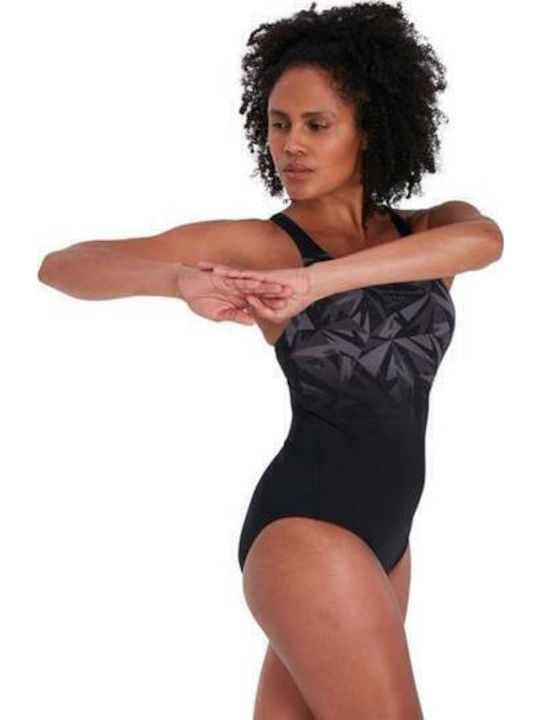 Speedo Costum De Baie Întreg Negru Sport