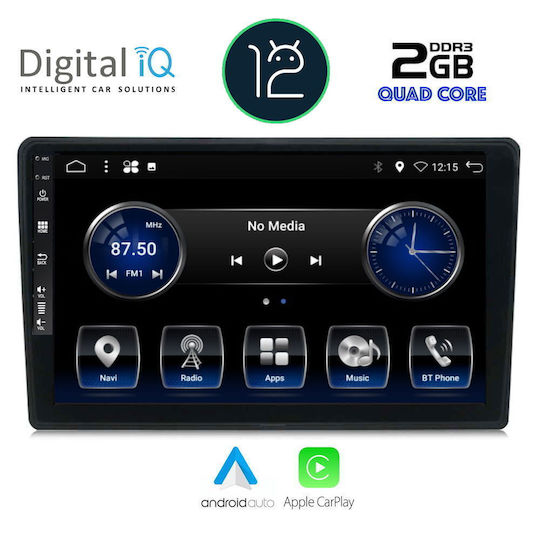 Digital IQ Sistem Audio Auto pentru Seat Exeo Audi A4 2002-2008 (Bluetooth/USB/AUX/WiFi/GPS/Apple-Carplay/Android-Auto/Partitură) cu Ecran Tactil 9"