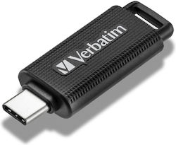 Verbatim Retractable 128GB USB 3.2 Stick cu conexiune USB-C Negru