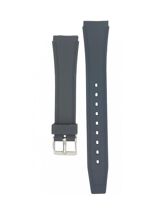 Mertzios.gr Rubber Strap Black 18mm