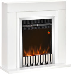 HomCom Floor Electric Fireplace 2000W 79x77.5cm White