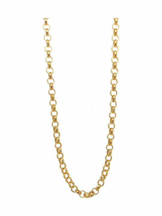 Silver Chain Neck Gold-plated Thin Thickness 3.4mm and Length 55cm