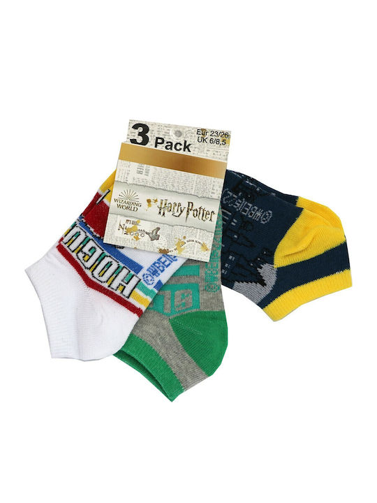 Warner Bros Kids' Ankle Socks Harry Potter Multicolored 3 Pairs