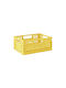 3 Sprouts Children's Folding Storage Basket made of Plastic Simple Yellow 29.2x21.6x12.7cm 1pcs