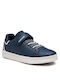 Geox Παιδικά Sneakers Djrock Ανατομικά με Σκρατς Navy Μπλε