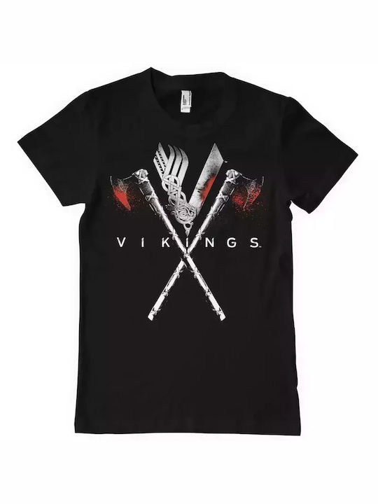 Vikings T-shirt Schwarz Baumwolle VIK002