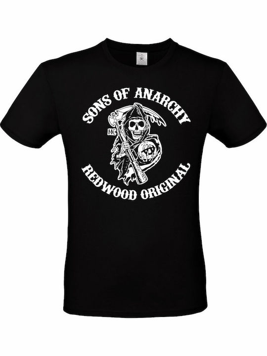 B&C T-shirt Sons of Anarchy Redwood Original σε Μαύρο χρώμα