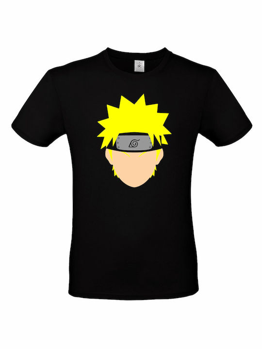 B&C Uzumaki Minimal Tricou Naruto Negru Bumbac