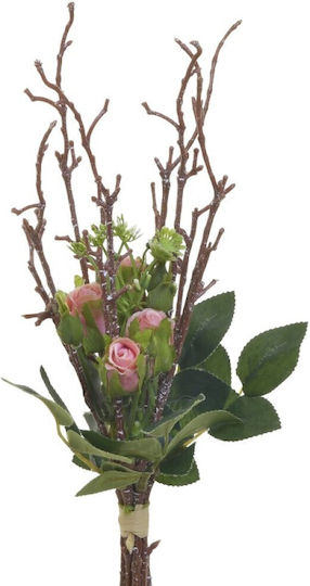 Künstliches Dekoratives Zweigstelle Rose Rosa 36cm Inart