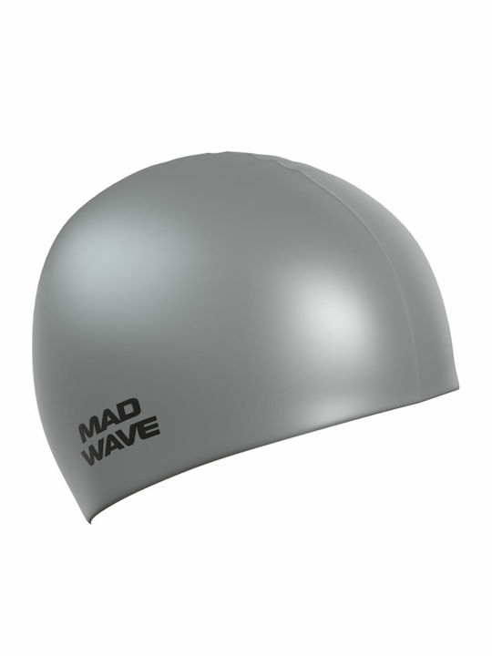 Mad Wave Σκουφάκι Κολύμβησης Ενηλίκων από Σιλικόνη Ασημί