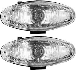 ART-72004 Rectangle Headlights Car Universal with White Lighting 2pcs