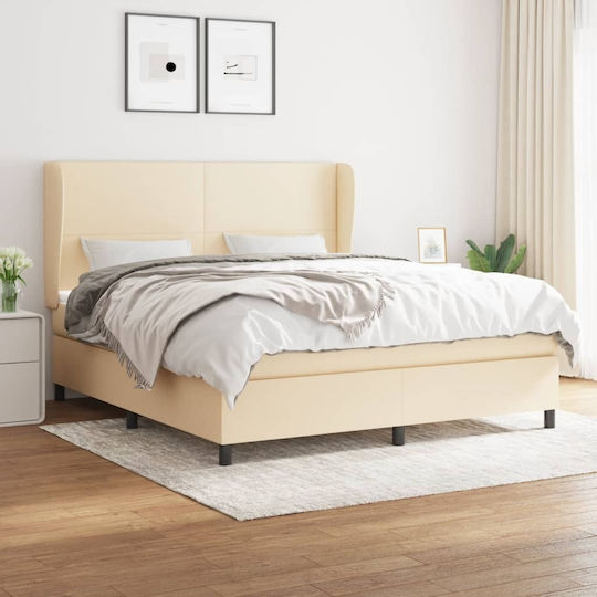 Bett Übergröße Mit Stoff bezogen Blue mit Latten & Matratze 160x200cm