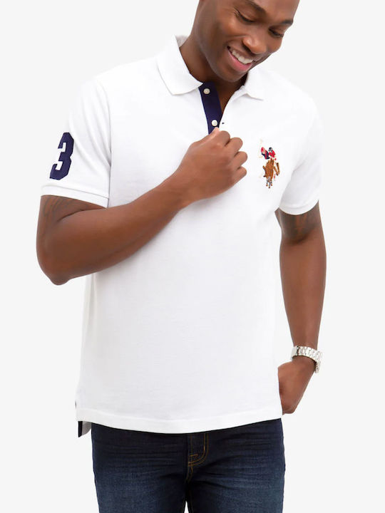 U.S. Polo Assn. Polo Μπλούζα Κοντομάνικη Λευκή