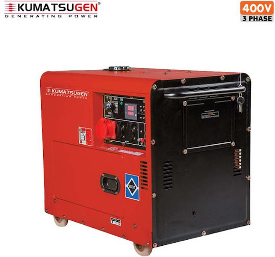 Kumatsugen GP10000MAT Трофазен Тиха Генератор Дизел Четиритактов с Миза и Максимална Мощност 9kVA
