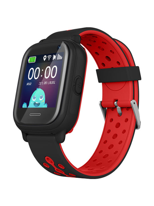 INTIME Ceas digital pentru copii cu GPS și curea din cauciuc/plastic Negru