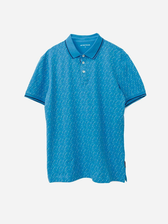 Tom Tailor Ανδρικό T-shirt Polo Μπλε