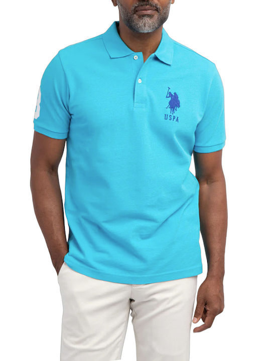 U.S. Polo Assn. Men's Short Sleeve Blouse Polo Turquoise