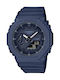 Casio G-shock Дамски Часовник 43мм Хронограф Кварцов с Тъмносин Каучуков Каишка
