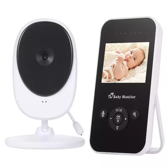 Drahtlose Babyüberwachung mit Kamera & Bildschirm 2.4" , Zwei-Wege-Kommunikation & Schlaflieder