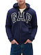 Sweatshirt with Hood Navy Blue