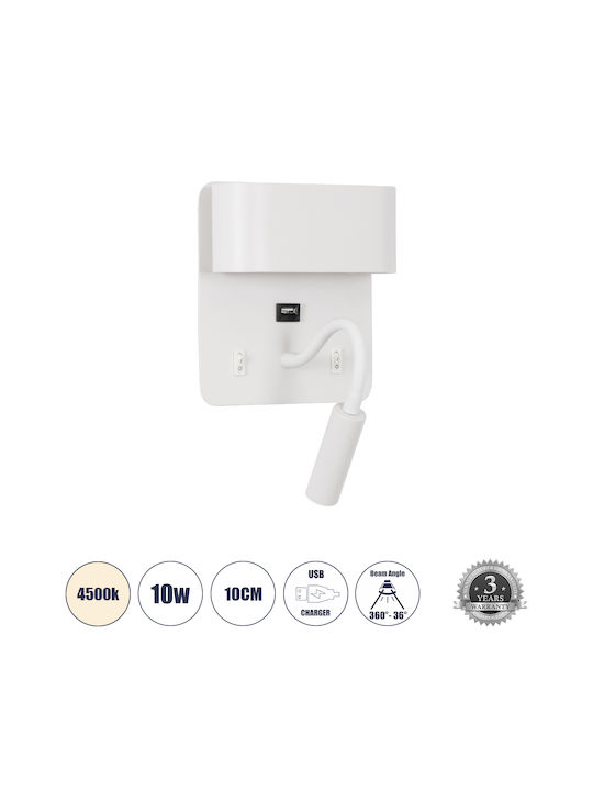 GloboStar Ibis Modern Lamp Wall with Integrated...