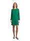 Desiree Mini Dress Long Sleeve Green