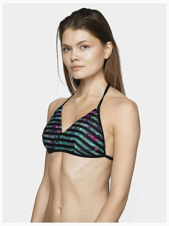 Triangle Bikini Top Turquoise Floral