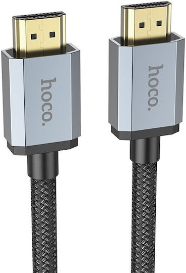 Hoco US03 HDMI 2.1 Ultra High Speed 48Gbps 4K 120Hz HDR VRR Braided Cable HDMI male - HDMI male 1m Μαύρο