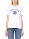 Diesel T-REG-G7 Γυναικείο T-shirt Λευκό με Στάμπα