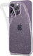 HappyCase Glitter Print Umschlag Rückseite Silikon Transparent (iPhone 14 Pro)
