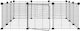 vidaXL Rodents Cage Pet Cage with 12 Panels and Door Black 35x35x