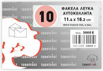 Typotrust Set de plicuri Corespondență cu Autocolant 10buc 16.2x11.4cm în Alb Culoare 3000-10