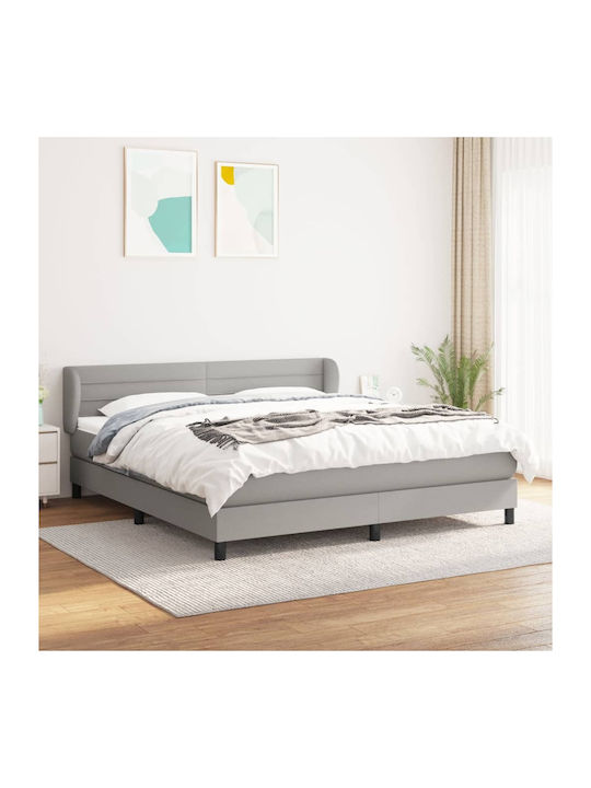 Bett Übergröße Mit Stoff bezogen Light Gray mit...