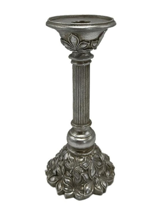 Fylliana Flower Candle Holder Polyresin Silver ...