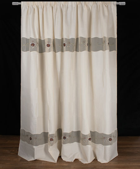 Silk Fashion Пердета И Завеси С Плик С Писалка 5704 Бежова 300x300см