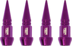 Valve Caps Bullets Purple 4pcs