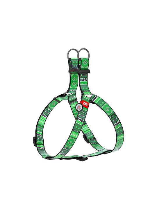 WauDog Dog Harness Etno with Smart ID Green 60-...