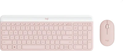 Logitech MK470 Kabellos Tastatur & Maus Set Englisch US Rosa